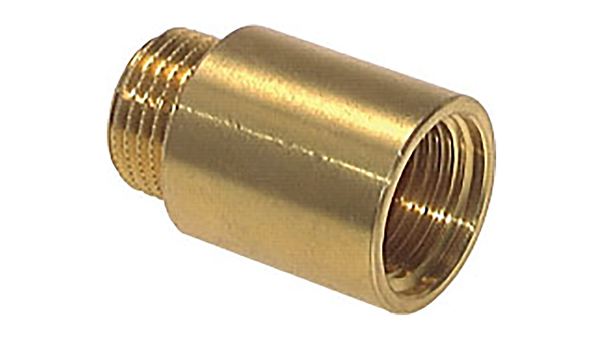 Rallonge filetée avec polygone intérieur G 1/2"-15 mm, laiton