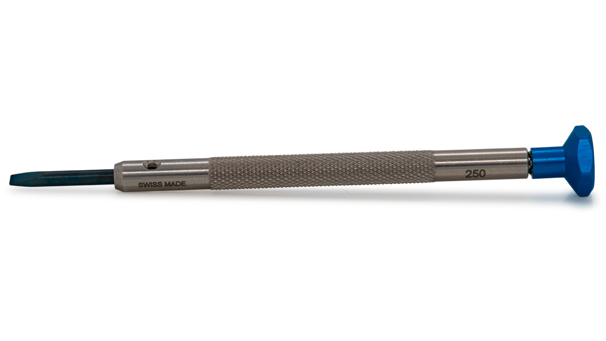 Ergo Tounevis, Fente (V), 2,5 mm, Bleu foncé, Acier inoxydable