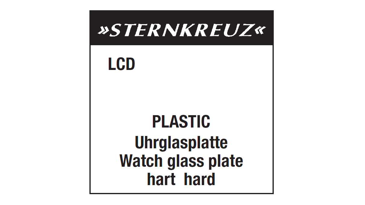 LCD plaque plastique 100 x 100 x 1 mm
