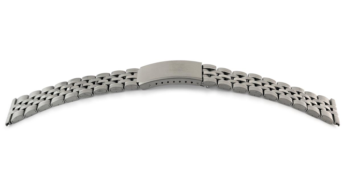 Uhrband Sport, Edelstahl, Breite 16 - 20 mm, Anstoß 22 mm, Länge 180 mm