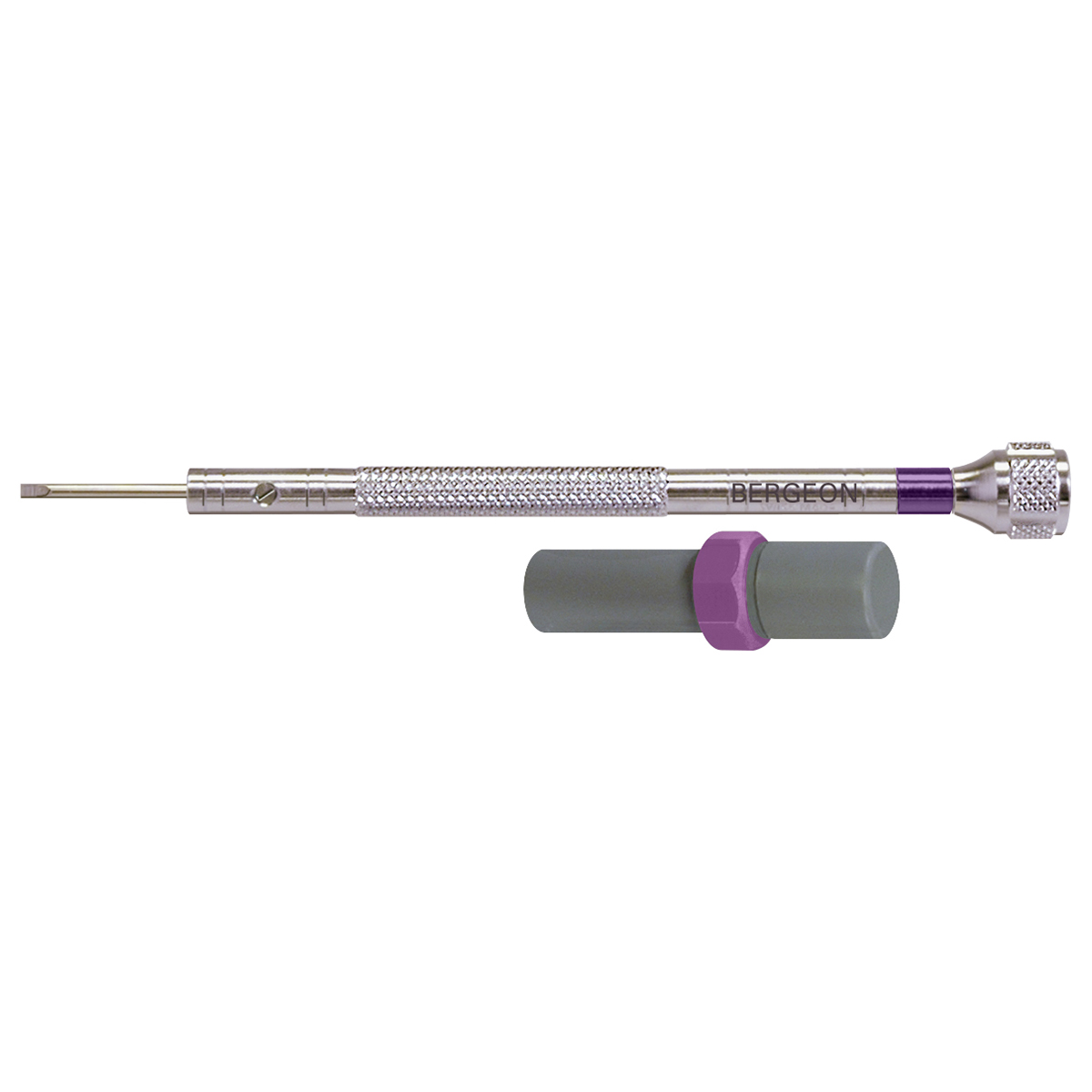 Bergeon 30080-H tournevis, mèche 1,6 mm, 3 mèches de rechange, violet