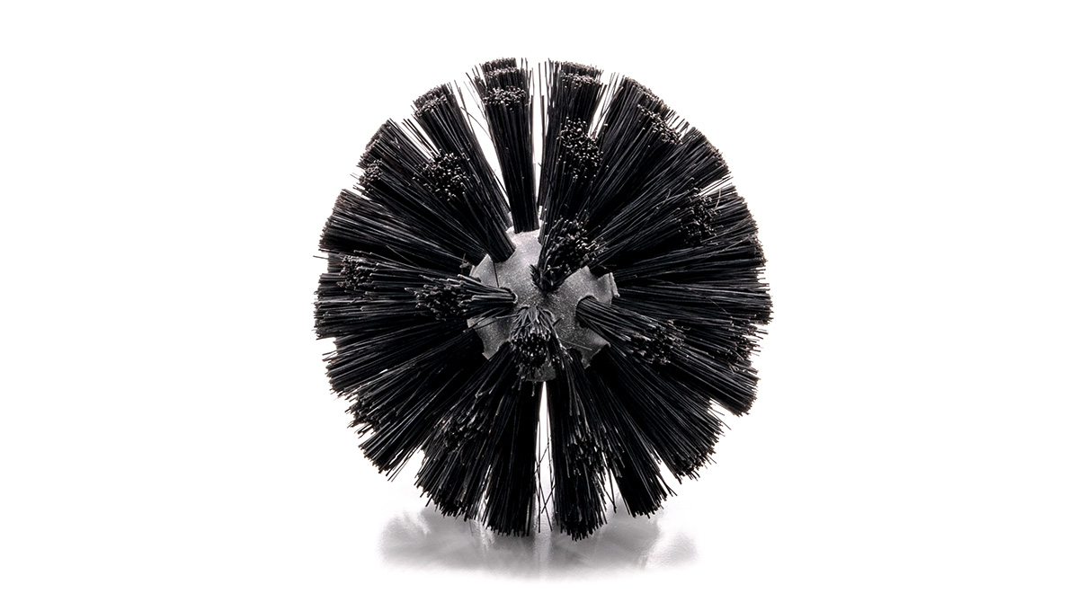 Brosse à godets, ronde, Ø 60 mm, poils noirs 0,08 mm