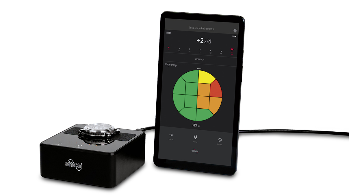 Witschi Teslascope Pulse pour la démagnétisation et la détection de l'état
magnétique des montres