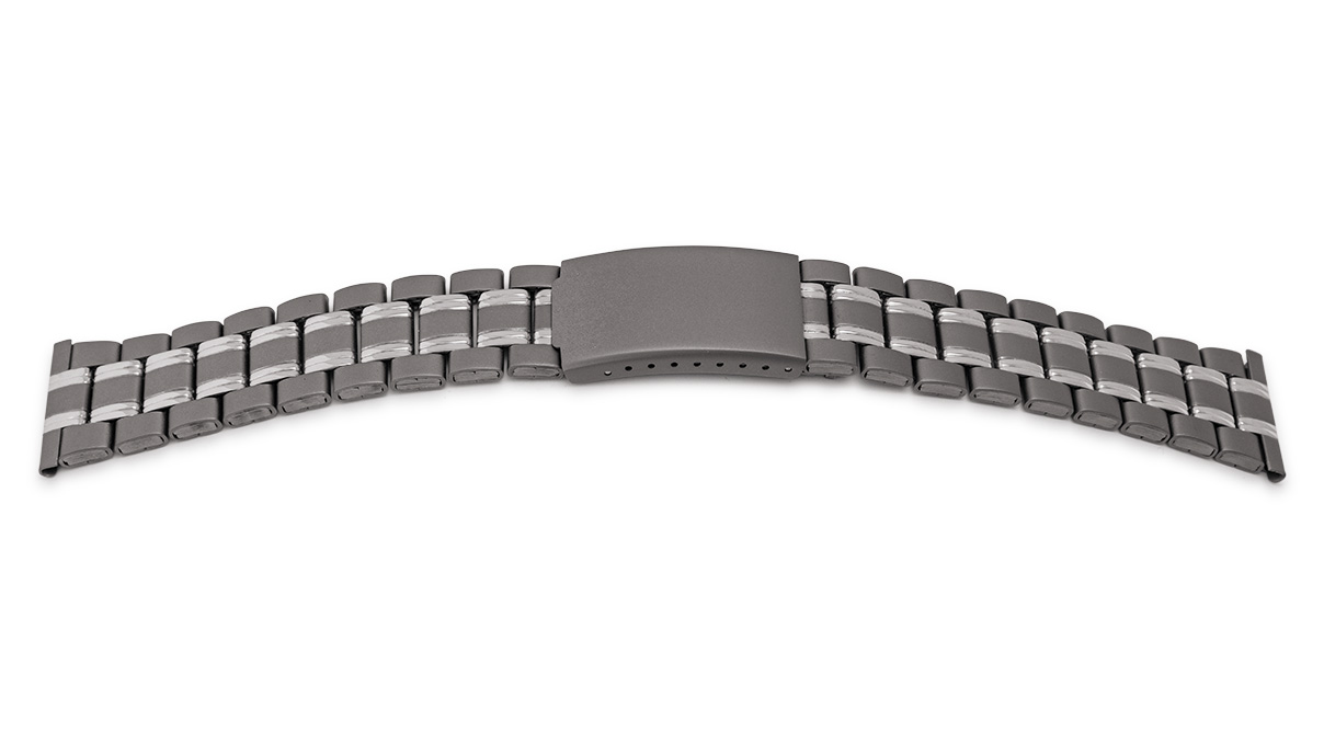 Bracelet en métal pour homme, titanium, satiné, attache 20 - 22 mm