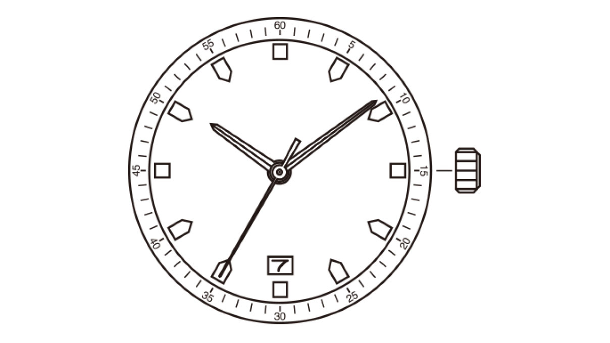 Mvt. Miyota GN12 8 3/4''' DATE6 SC Quartz (364 | SR621SW)