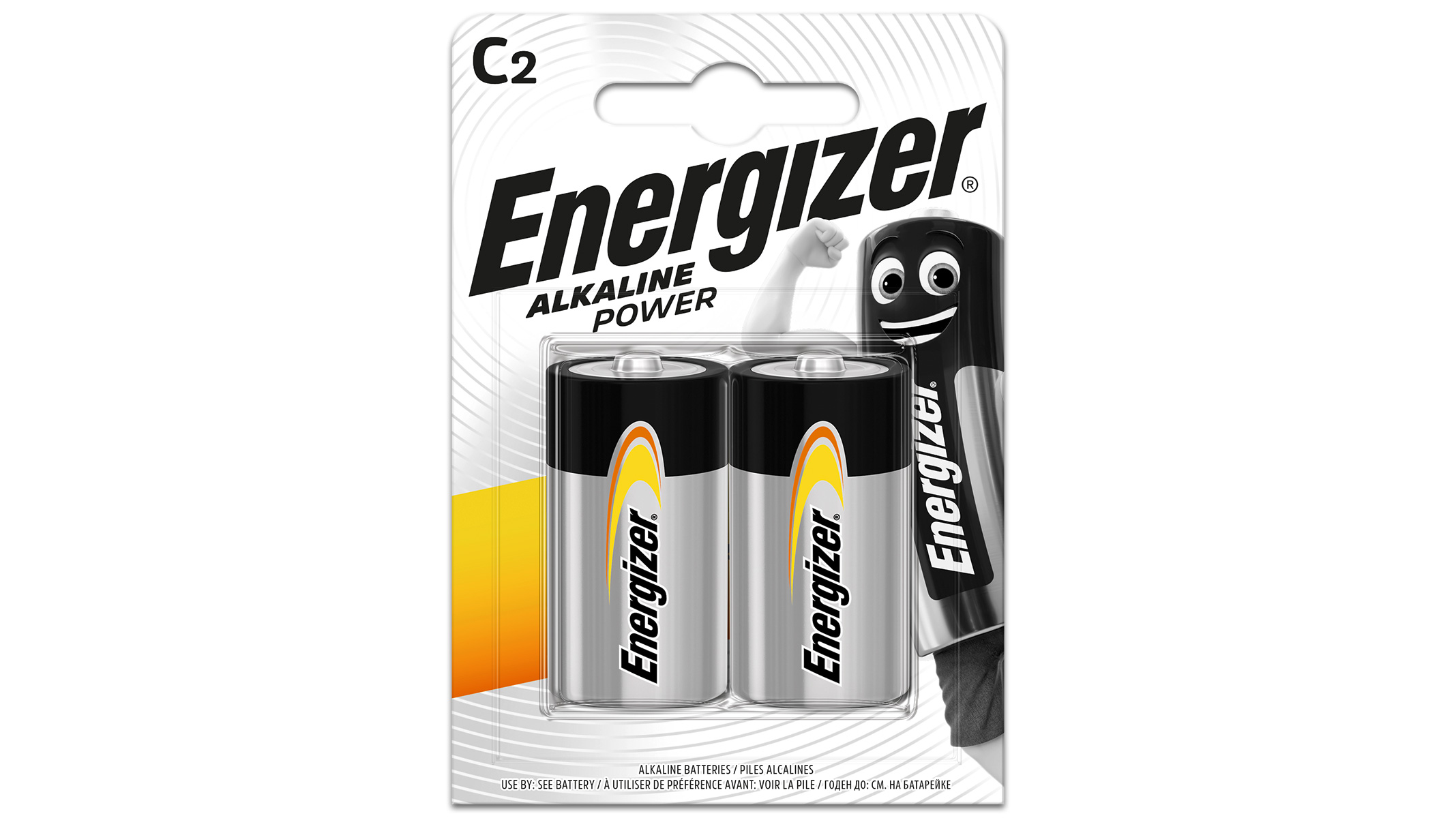 Energizer Alkaline Power pile taille C/LR14/E93/AM2, 1,5 Volt, blister de 2
