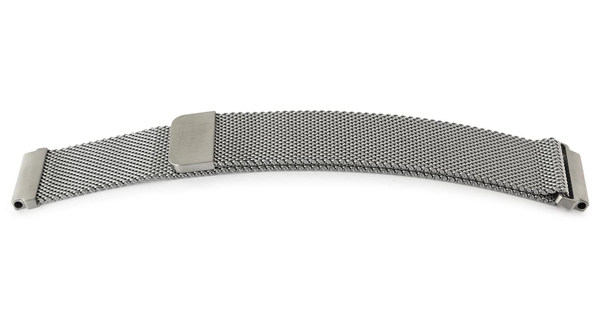 Metallband, Edelstahl, Milanaise, Breite 21 mm, Anstoß 20 mm, Länge 210 mm, Magnetverschluss