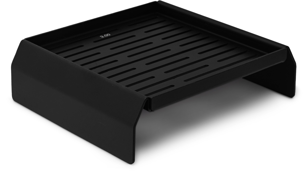 Lecureux Support à vis avec fentes, noir, pour Ø 3 mm