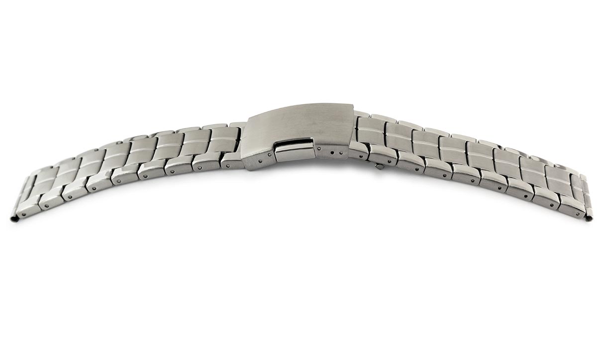 Uhrband Sport, Edelstahl, Breite 20 mm, Anstoß 20 mm, Länge 177 mm