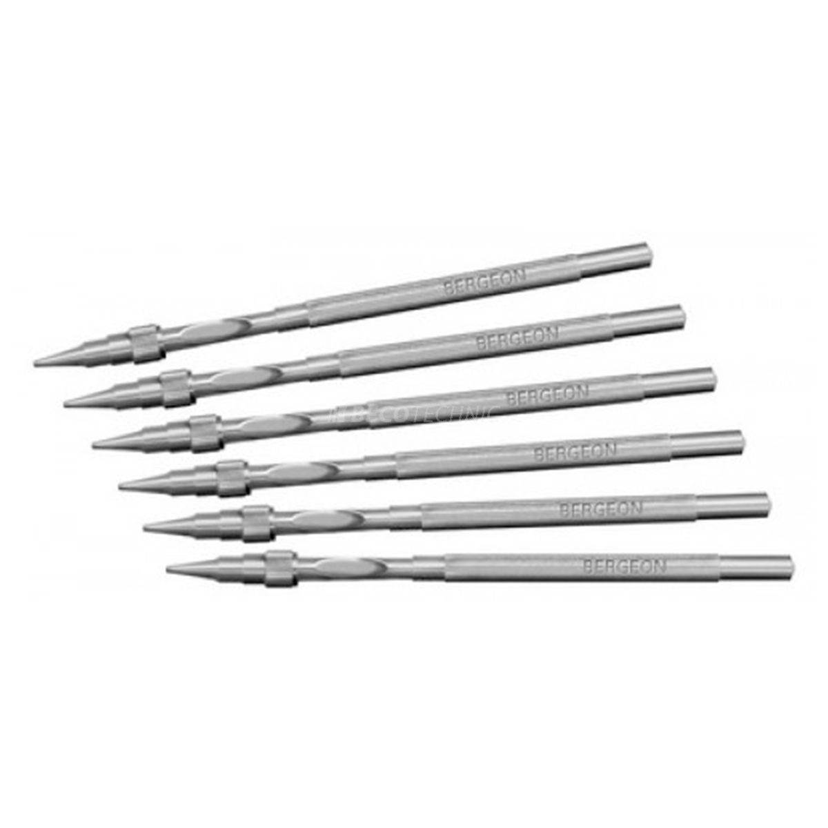 Bergeon 2565-AC6 Assortiment de 6 mandrins aux vis de balanciers
