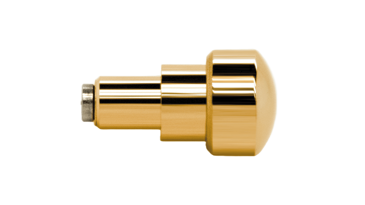 Poussoirs étanches P30Y pour des chronographes pour presser, tête Ø 4,0 mm, tube Ø 2,0 mm, coup de bouton 2,0 mm, dorés ( 3 microns )