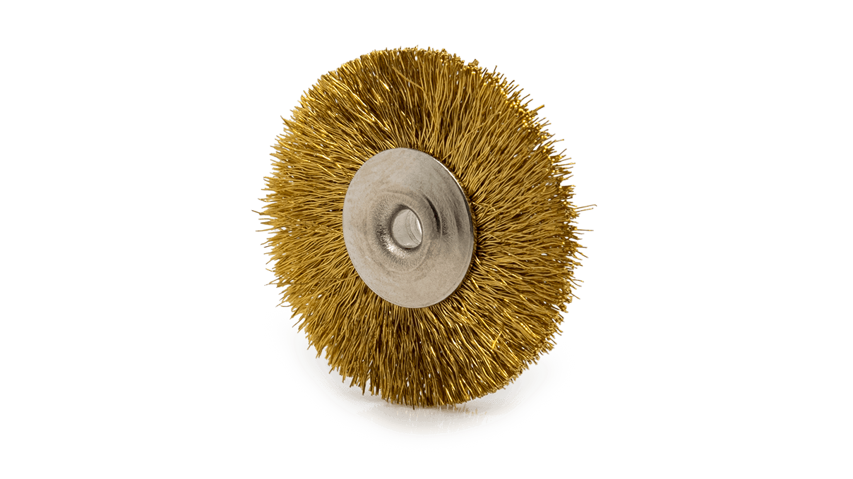 Brosse métallique, laiton, Ø 22 mm, fil Ø 0,1 mm