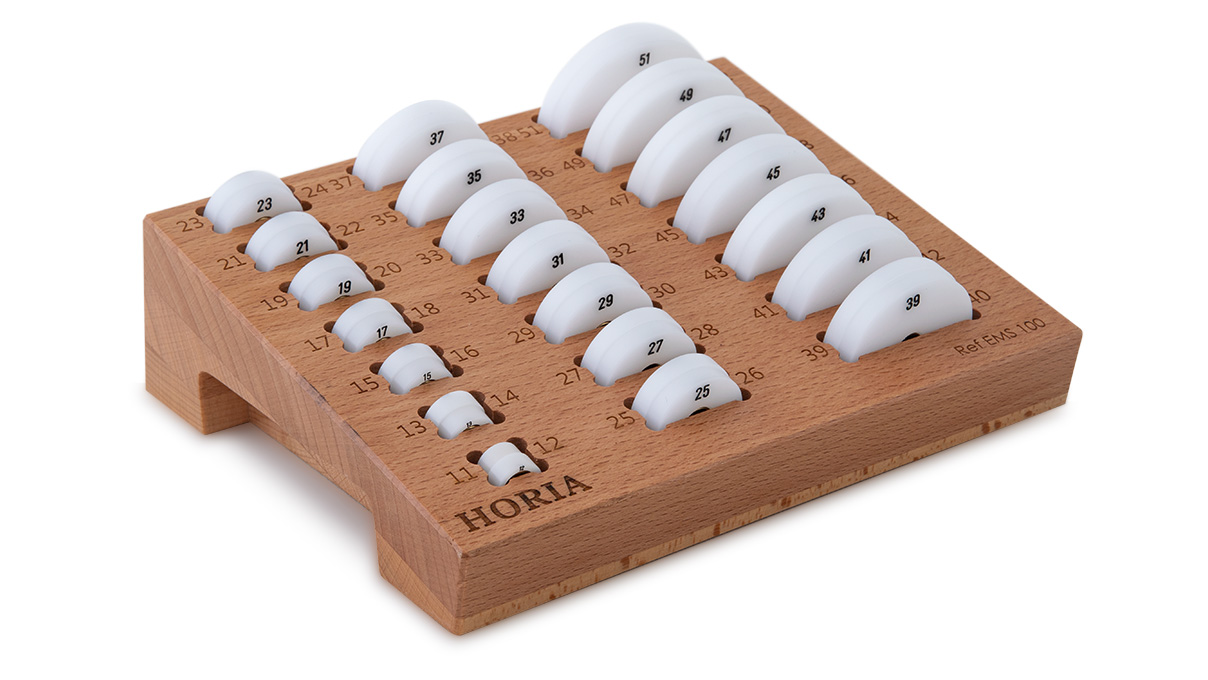 Horia EMS 100 jeu de posages pour verres de montre plats