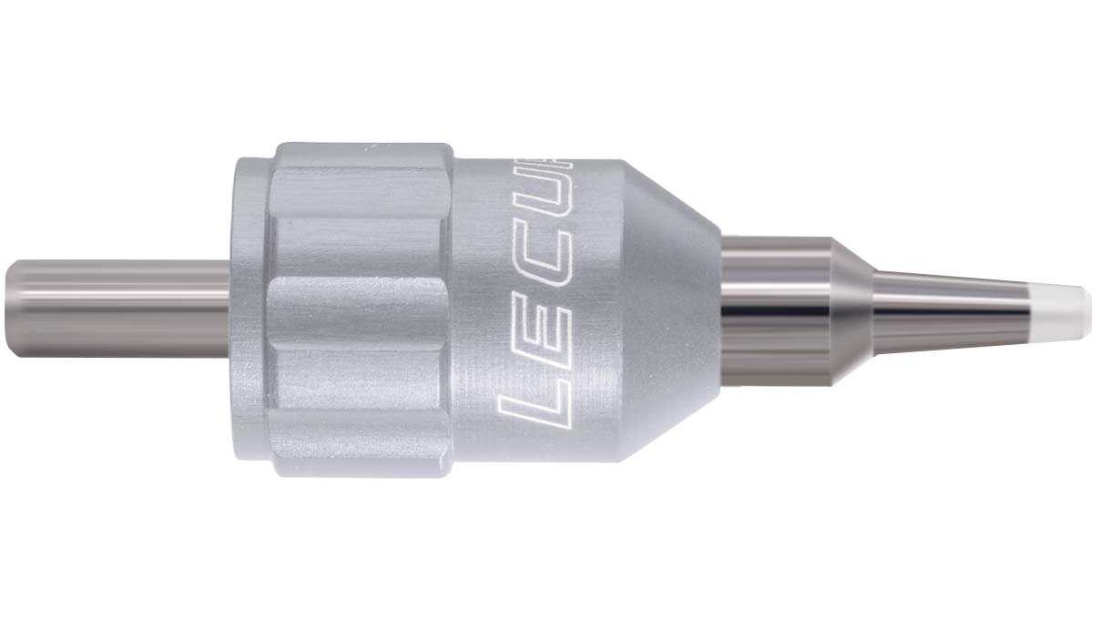 Lecureux tête de tournevis Screw-On, Ø 0,8 mm, gris, avec porte-mèche et protection nylon