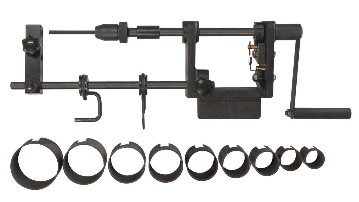 Enrouleur de ressort pour grandes horloges avec 9 tambours