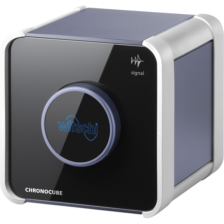 Witschi ChronoCube pour le contrôle des fonctions des montres, design : acier