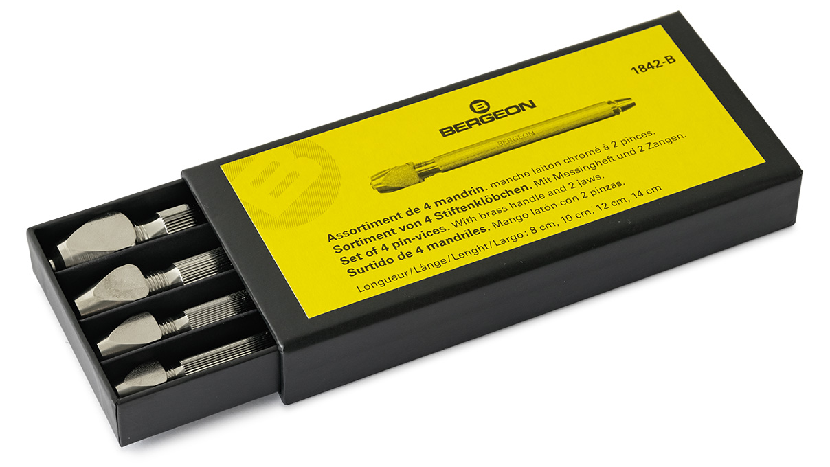 Bergeon 1842-B Assortiment de 4 mandrins, têtes carrées