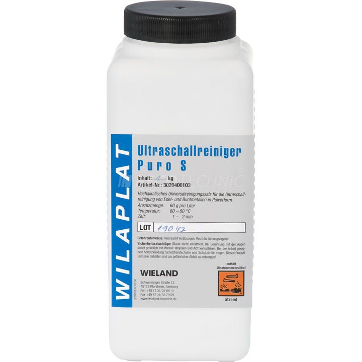 Nettoyeur à ultrasons Puro S, sel de préparation, 1 kg