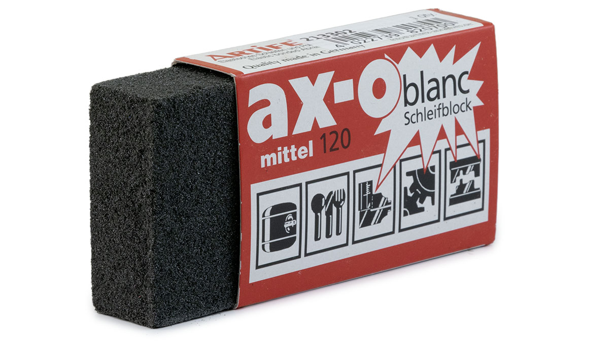 Bloc de ponçage, grain 120, moyen, 80 x 50 x 20 mm