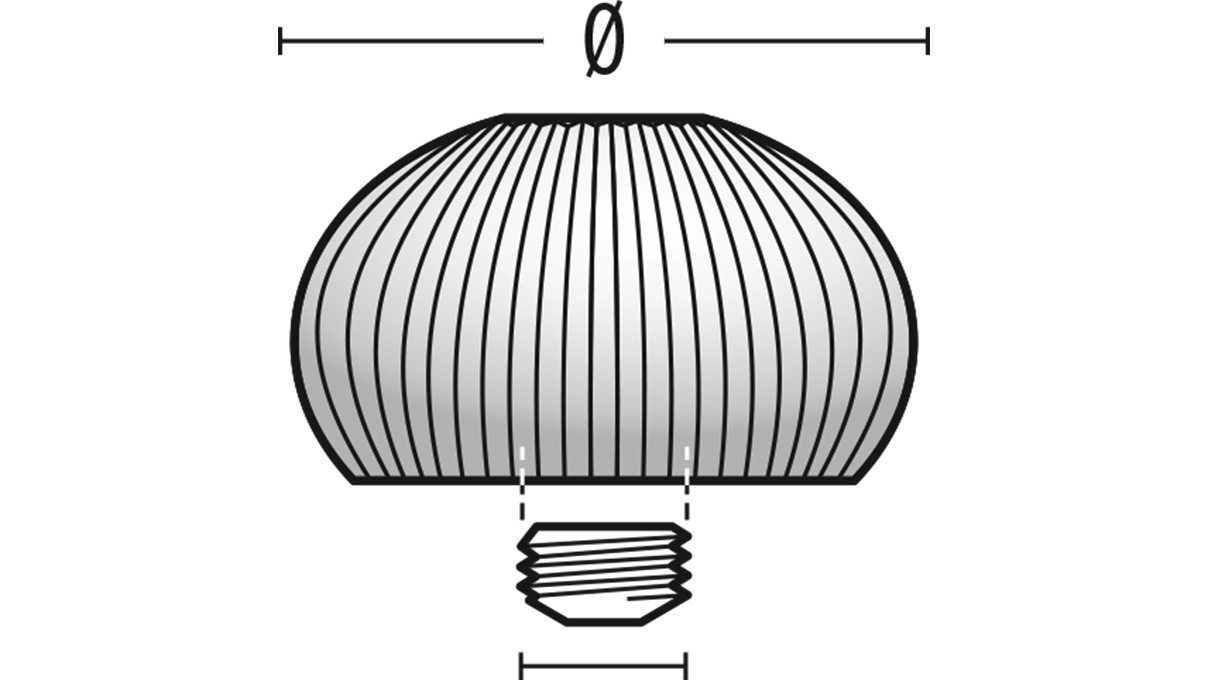 Couronne Spheric 918 K, palladium, Ø 6,0, tubus 2,5, filetage 0,9, étanche