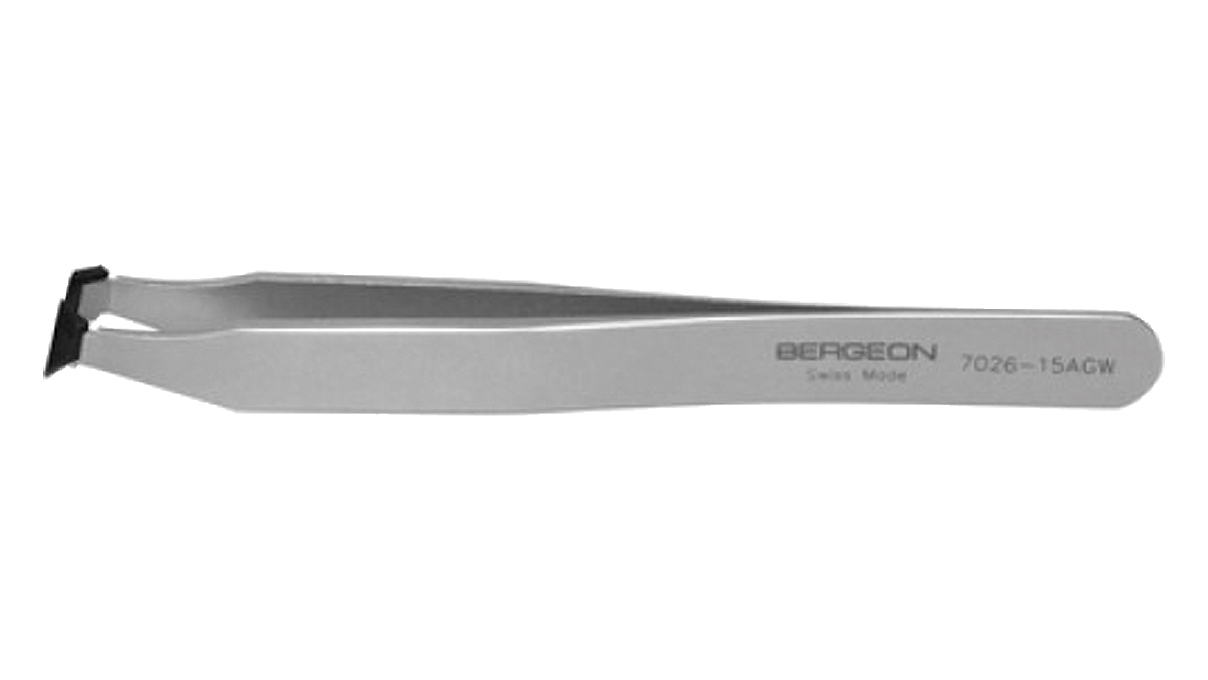 Bergeon 7026-15AGW brucelles, fines,  80 % antimagnétique, pointes avec revêtement en PTFE