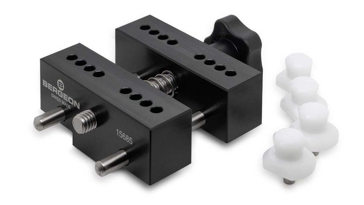 Bergeon 15685 Étau support de boîtier pour montres étanches, petit modèle
