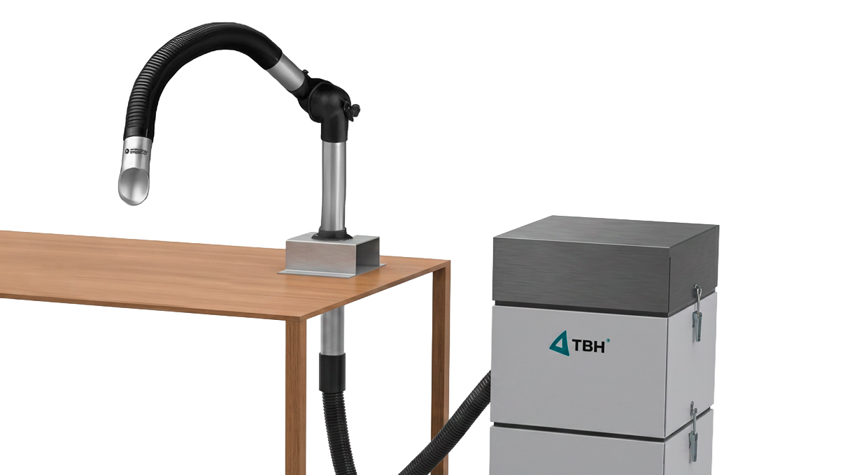 TBH Bras articulé 50-AL Flex avec 1 articulation, portée de 700 mm, Ø 50 mm