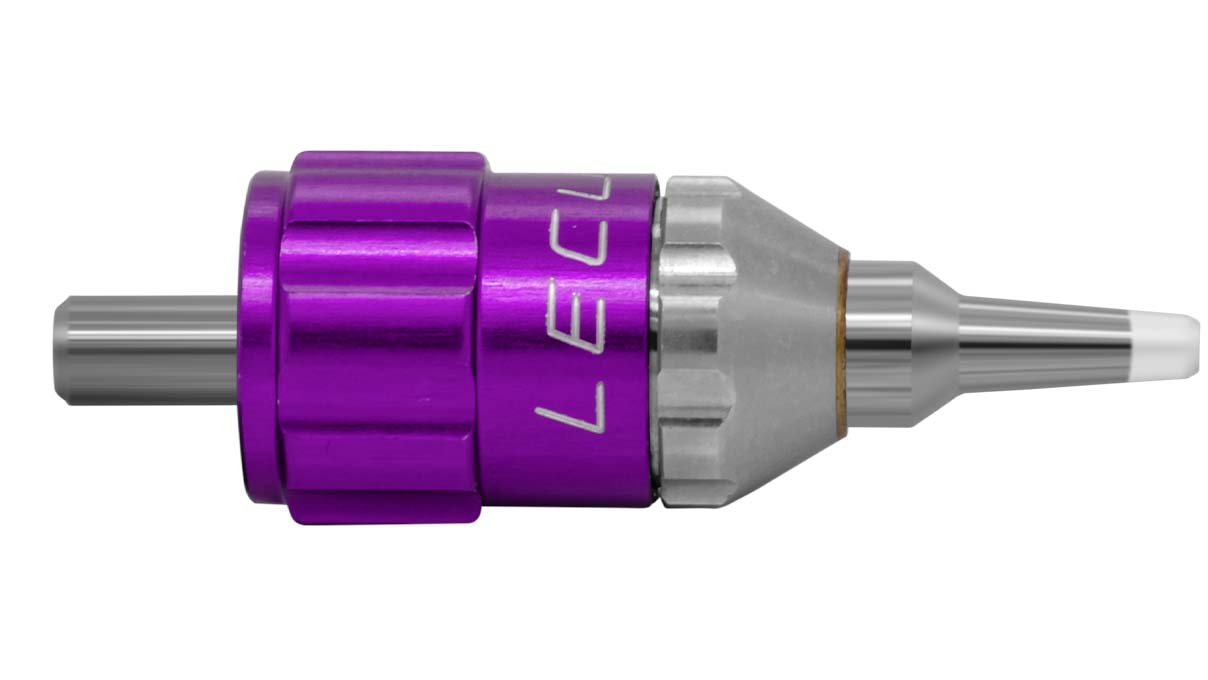 Lecureux tête de tournevis Screw-On, réglable, Ø 1,4 mm, violet, avec porte-mèche et protection nylon
