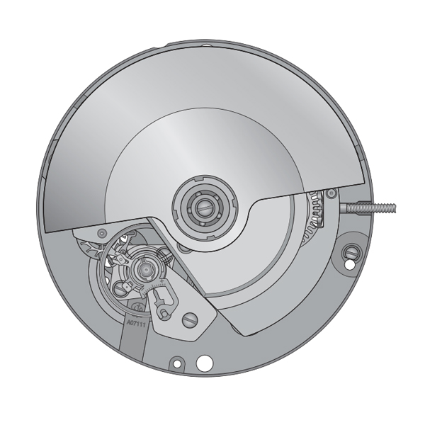 Mvt. ETA A07.111 H1 SC DATE 3 blanc/noir