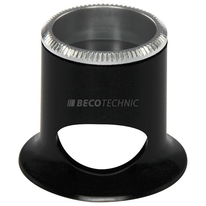 Bergeon 2611-TN-1.5 Loupe, noir, biconvex, trou d'air, 6,7 x, force 1,5
