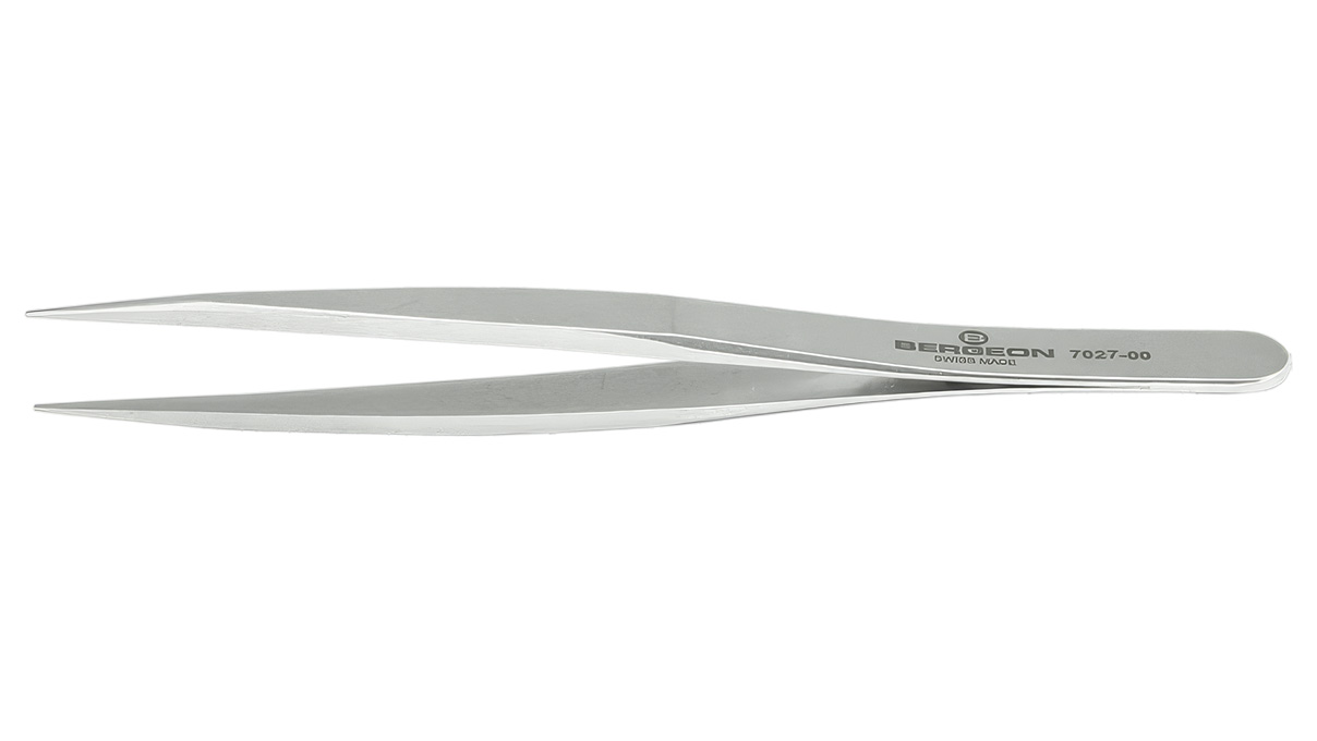 Bergeon 7027-00 brucelles type 00, plates, 100 % antimagnétique