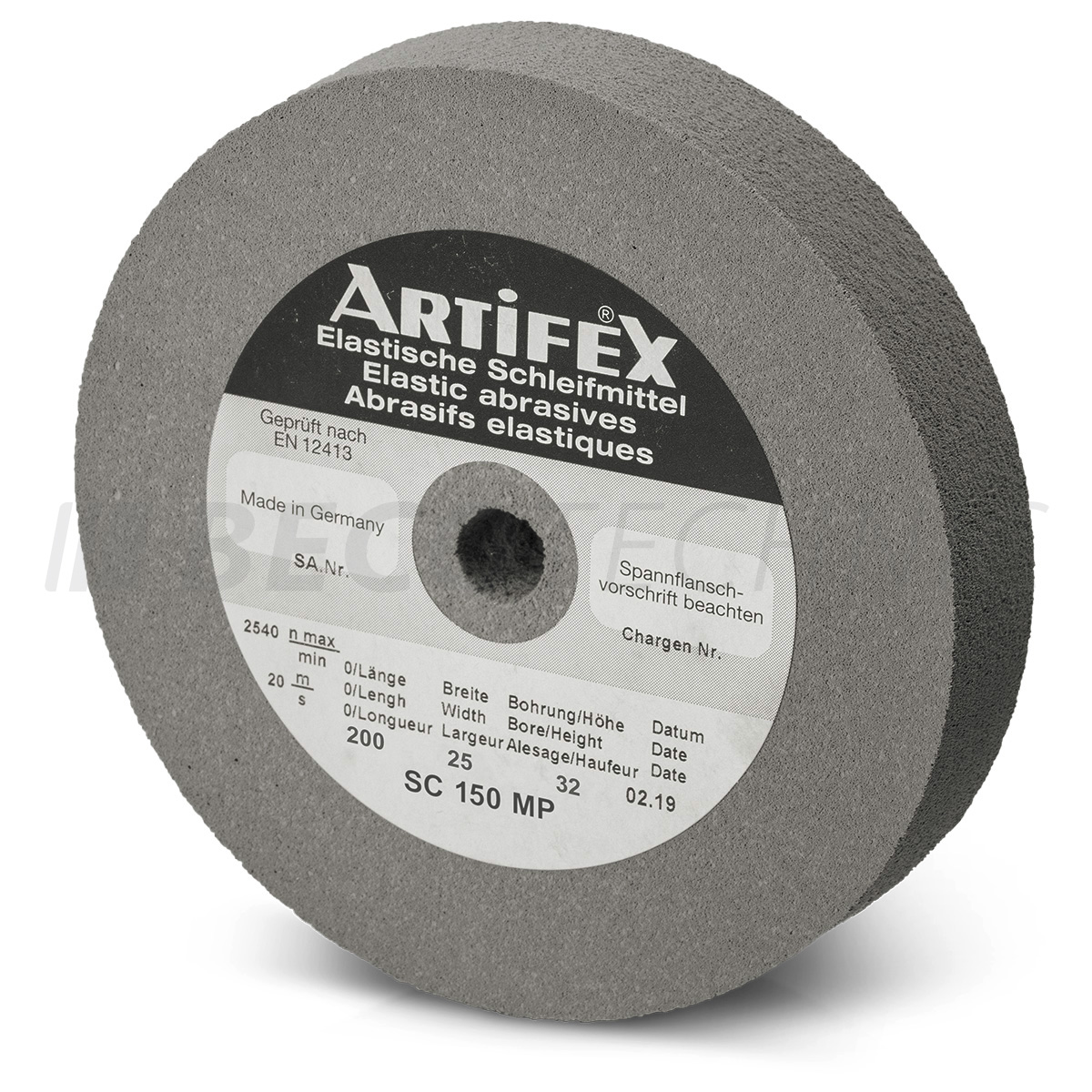 Artifex meule SC 150 MP, grain moyenne, dureté moyenne, Ø 150 x 10 mm, alésage Ø 10 mm