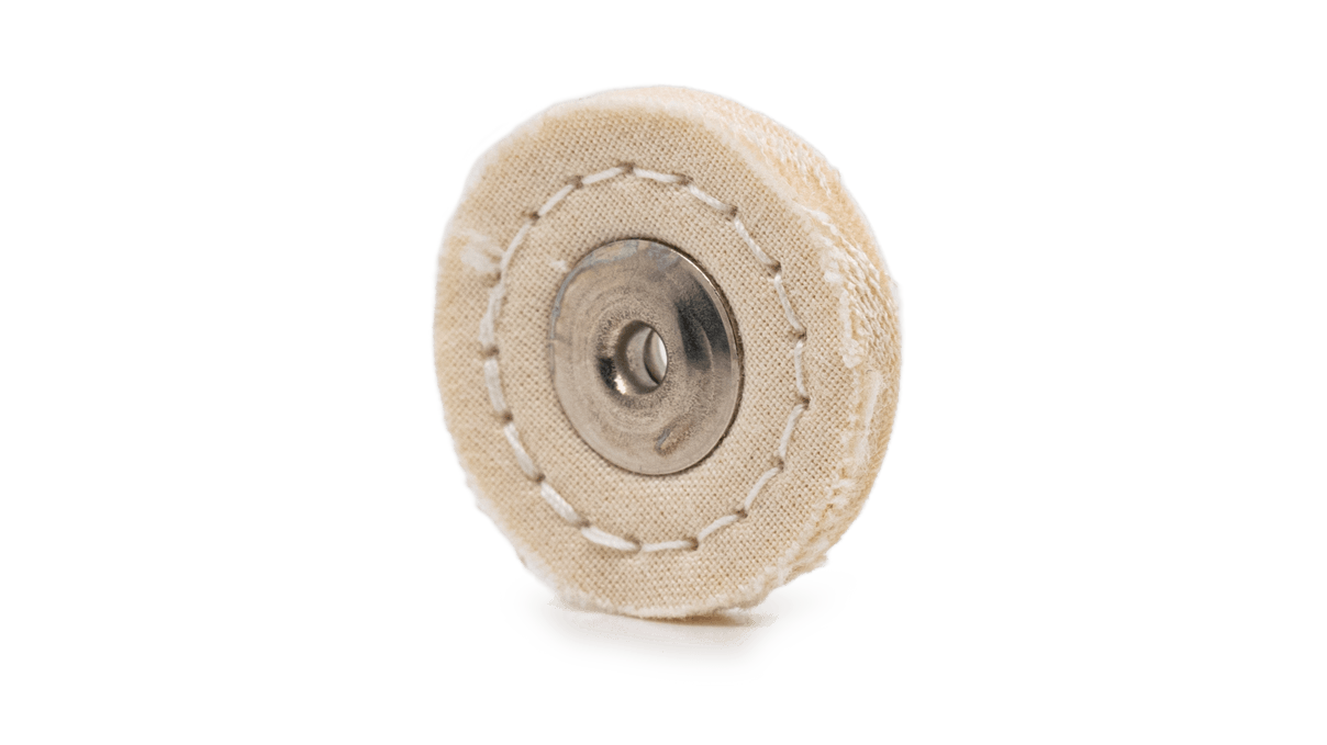 Roue de polissage, mousseline, blanc, Ø 22 mm