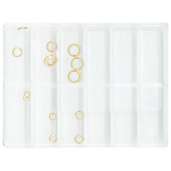 Assortiment de 14 anneaux de reliure, Ø 3 - 6 mm, rond, 333/- OJ
