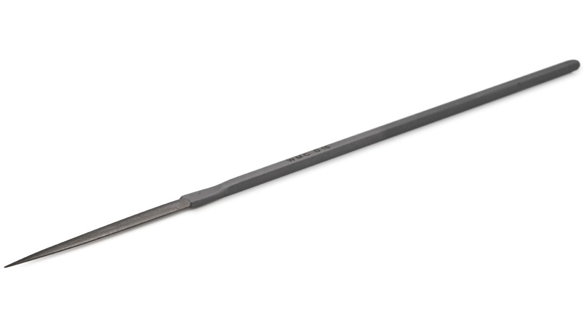 Lime diamantée d’aiguille, feuille de sauge, grain D 15 revêtement 40 mm, longueur 140 mm