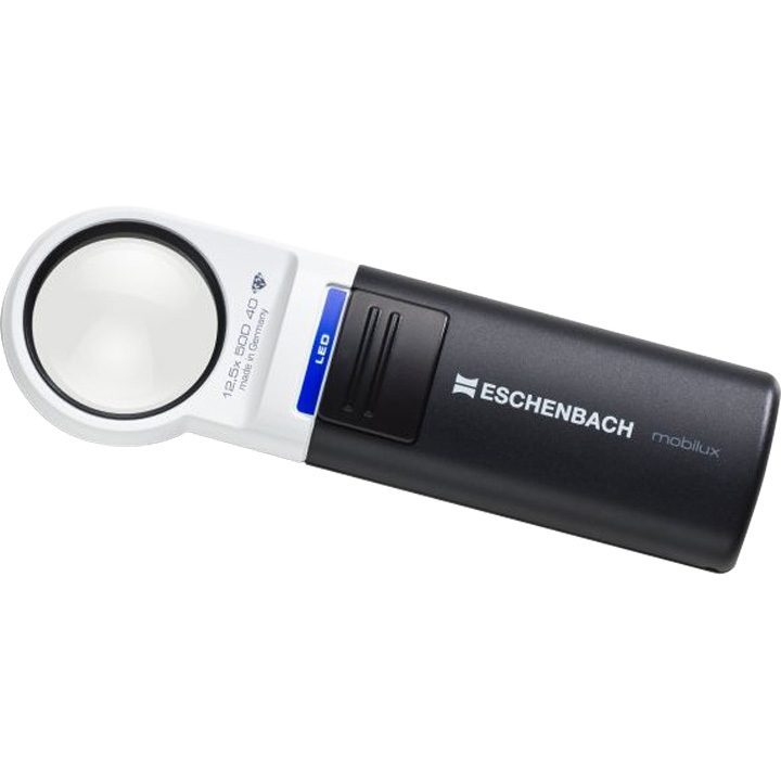 Eschenbach mobilux LED loupe de poche éclairante, Ø 35 mm, 12,5x