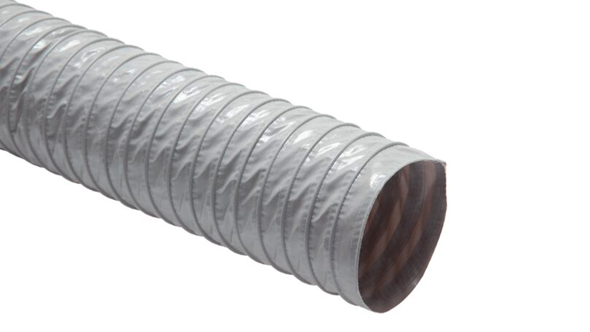 Tuyau de climatisation et de ventilation, au mètre, gris clair, Ø 50 / 54 mm, tissu polyester