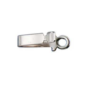 Kastenschnäpper, 1-reihig, 9 x 3 mm, 925/- Silber, rhodiniert, poliert