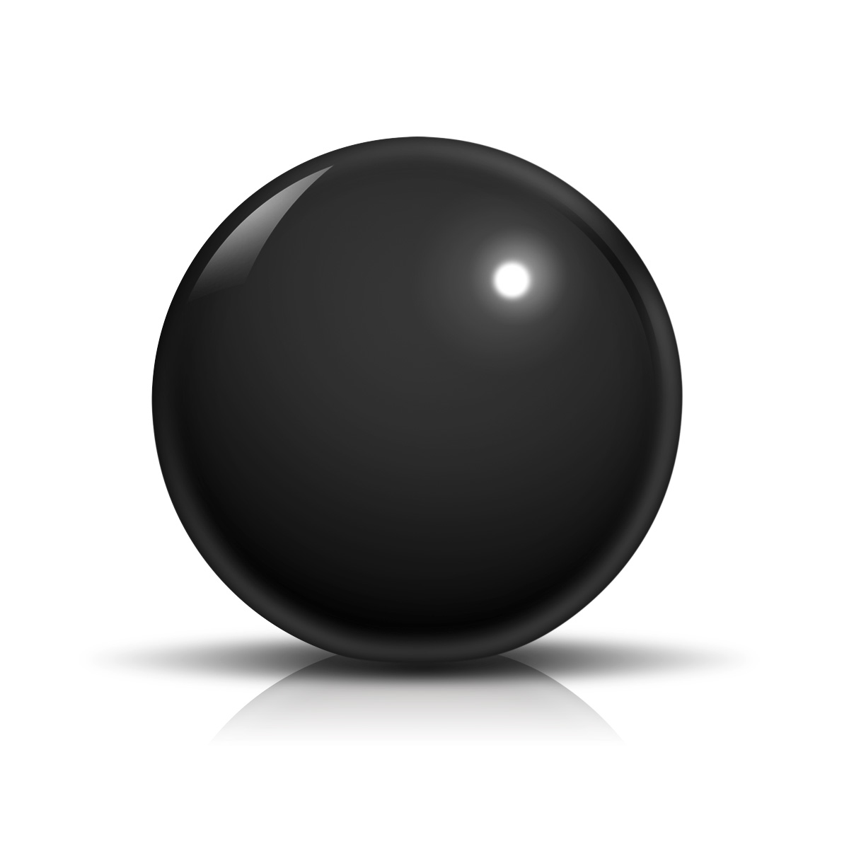 Decorative Sphere, medium, high gloss finish, black, LxWxD ca. 10,5 x 10,5 x 9,5 cm