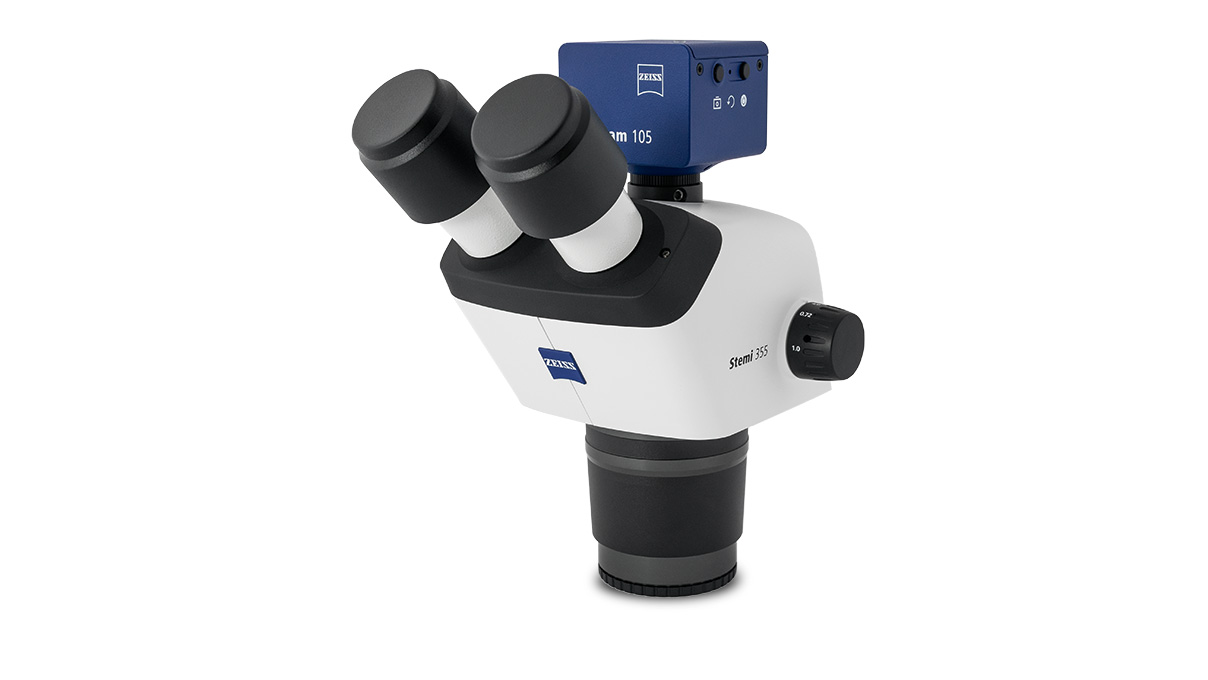 Zeiss Stemi 305 trino, corps de stéréomicroscope avec interface caméra