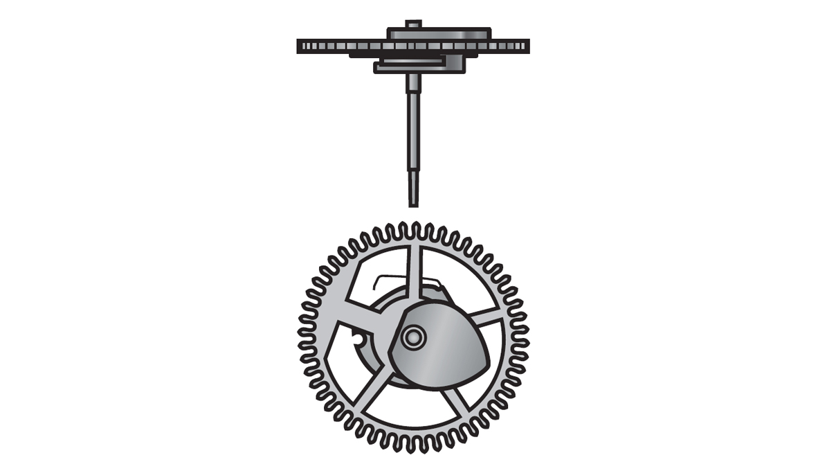 ETA08000.2894-2.326357 Roue de chronographe, 60 s, 30 min H7
