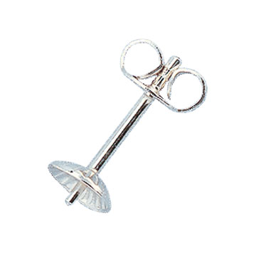 Tige de dormeuse 585/- OB avec calotte Ø 4,0 mm