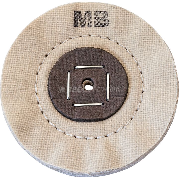 Merard disque de polissage MB, coton, naturel, Ø 100 x 10 mm, noyau en carton, cousu