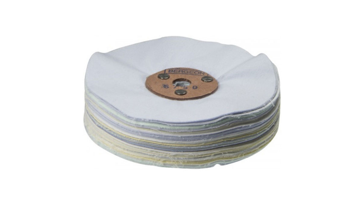 Bergeon 6750 roue de polissage, toile fine, Ø 100 x 20 mm, multicolore, noyau en carton