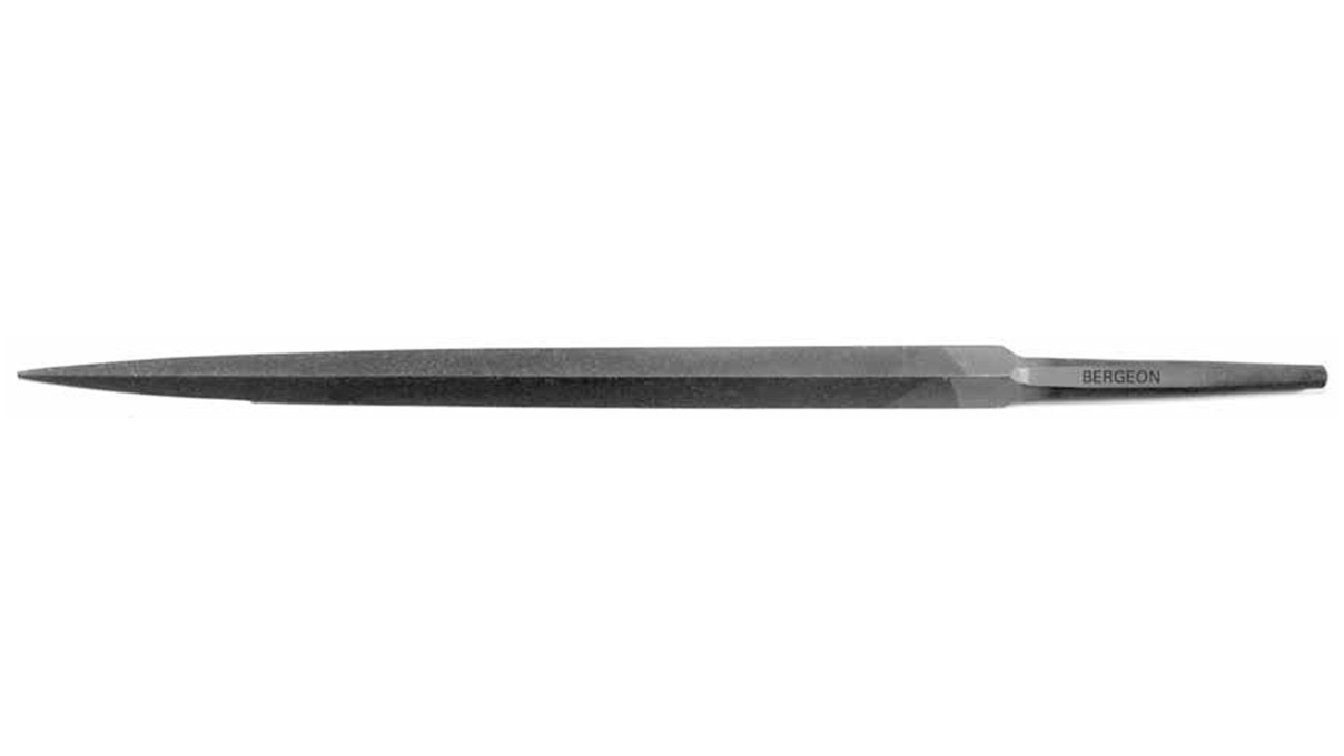 Bergeon 500-1360 lime de précision, triangulaire, 200 mm, taille 0
