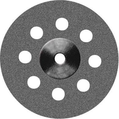 Disque de diamant avec manche, recouvert, avec perforation graine standard Ø 22 mm