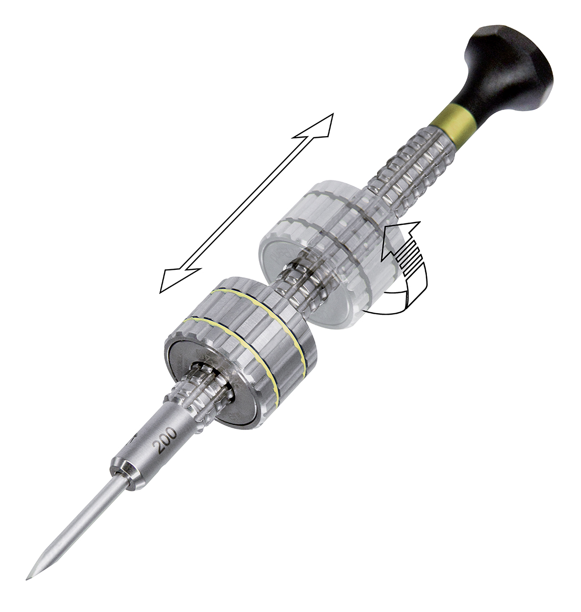 Bergeon 7965-300 tournevis, mèche Ø 3 mm, brun, pour cartouches dynamométriques