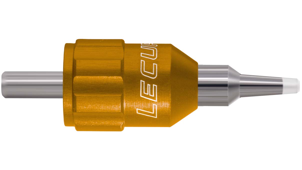 Lecureux tête de tournevis Screw-On, Ø 0,7 mm, orange, avec porte-mèche et protection nylon