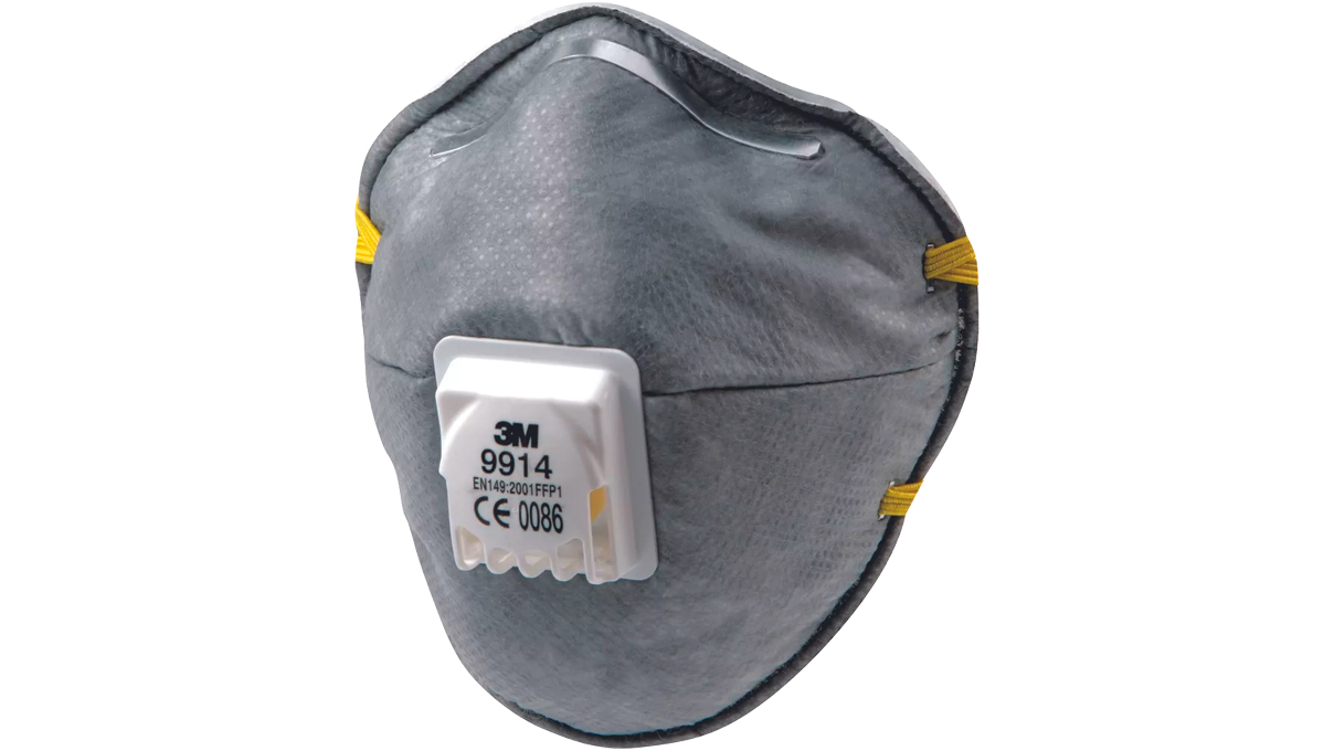 Protection respiratoire 3M 9914, Masque à particules spécial FFP1, avec valve d'expiration, gris