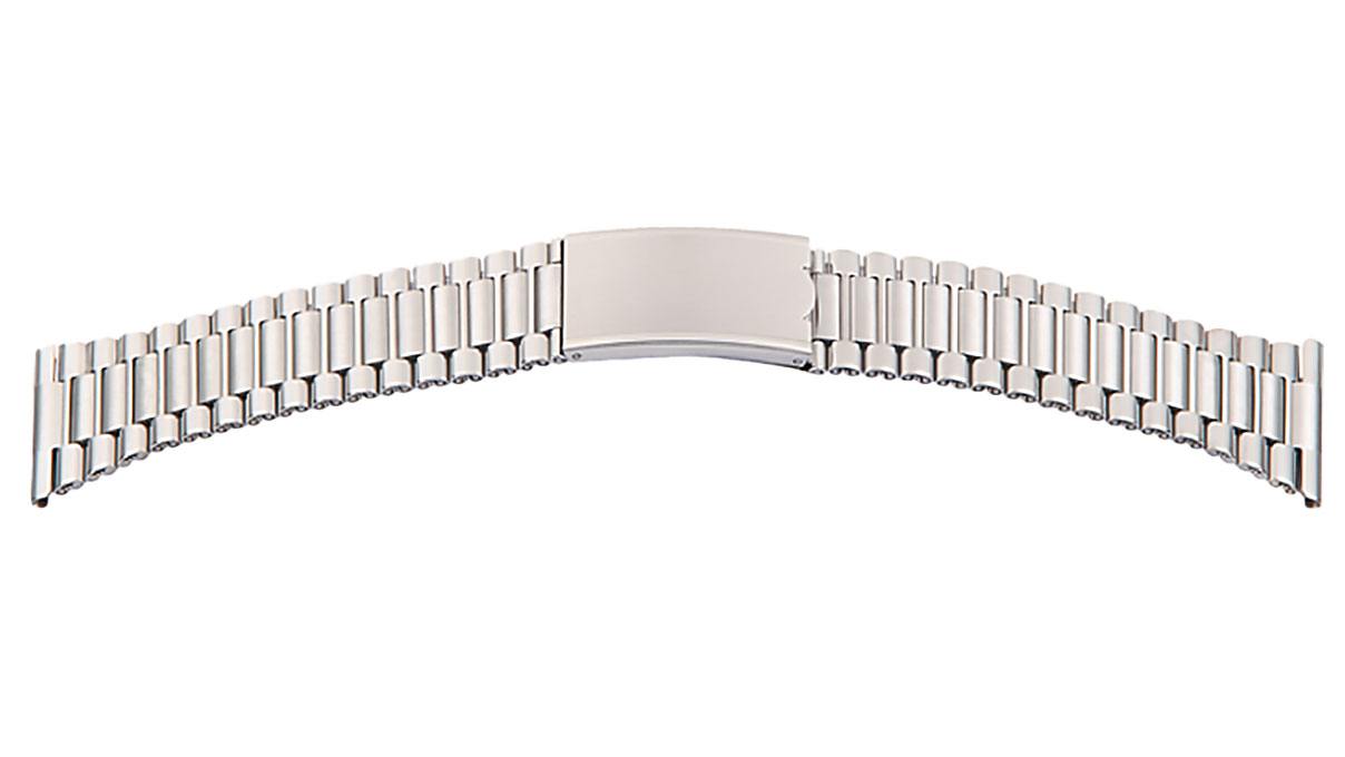 Bracelet de montre Elegance, acier inoxydable, largeur 22 mm, cornes 24 mm, longueur 175 mm